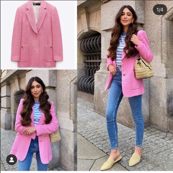 Zara texture tailored blazer. - Picture 5 of 6